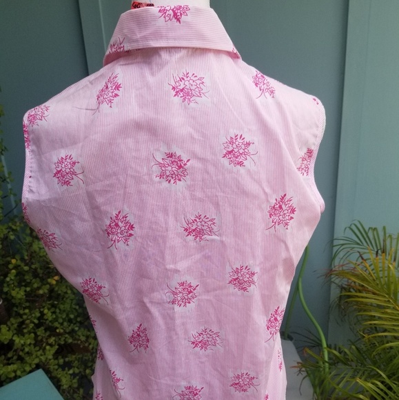 60s Novelty Pink button down shirt - Picture 3 of 6
